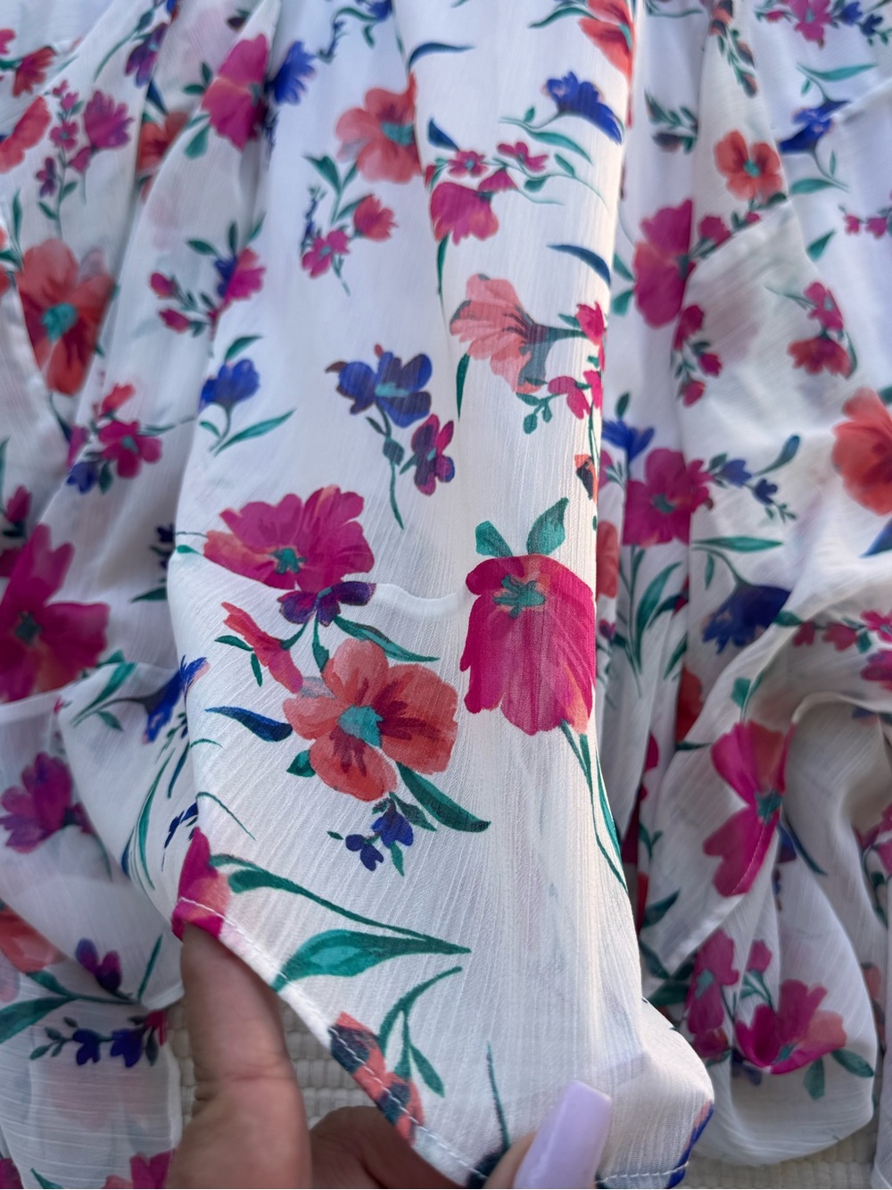 Calvin Klein Floral High-Low Dress NWT 14W Belted Chiffon Midi Maxi - Picture 7 of 14